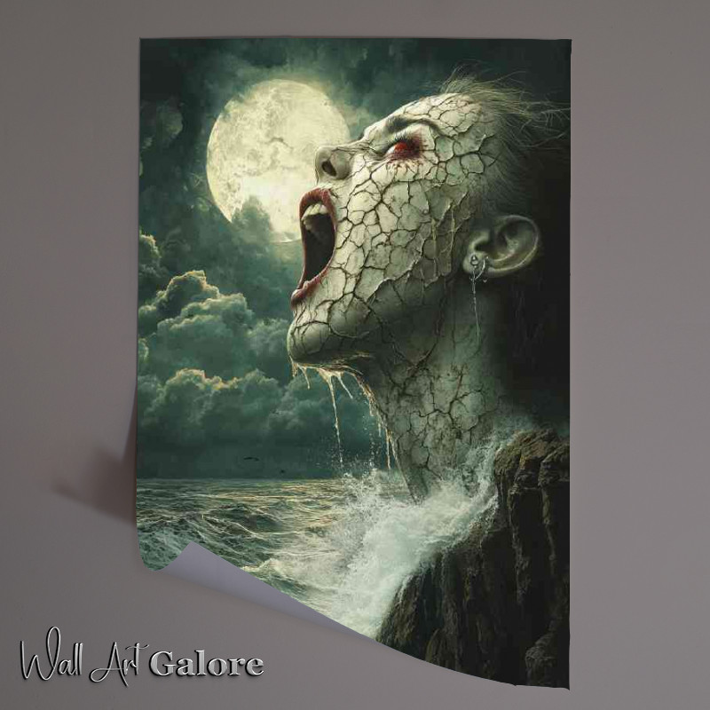 Buy Unframed Poster : (Evil woman with cracked skin and red eyes)