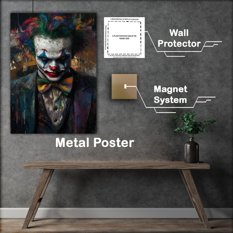 Buy Metal Poster : (Joker the clown painted art)