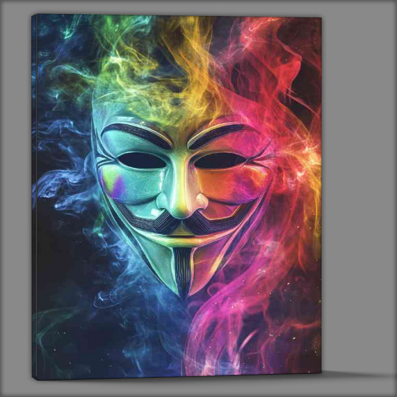 Buy Canvas : (Colorful fire and smoke annoymous)