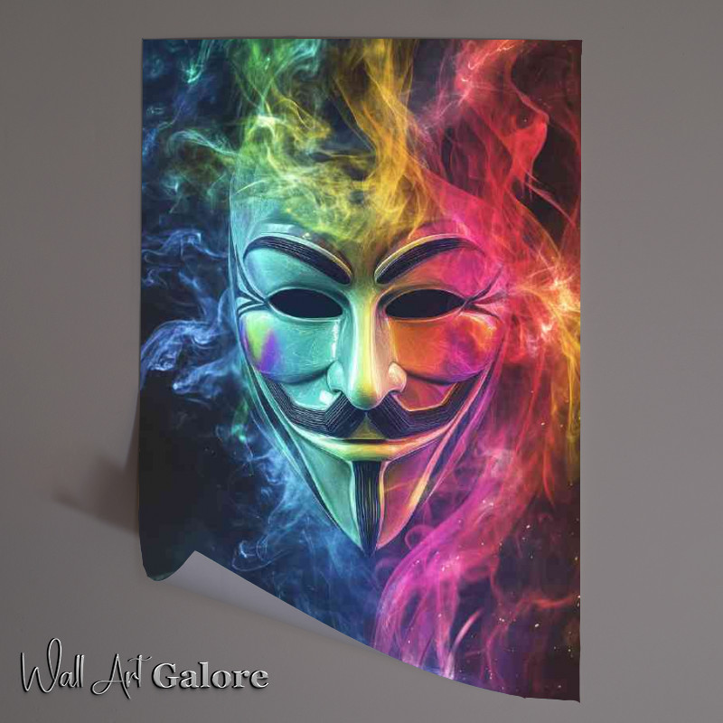 Buy Unframed Poster : (Colorful fire and smoke annoymous)