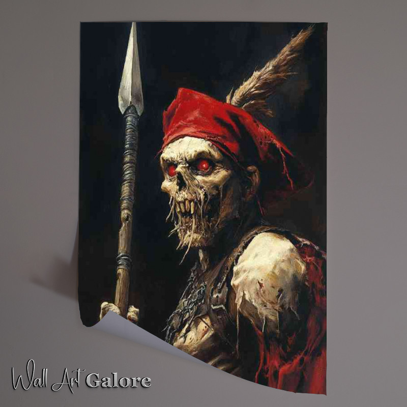 Buy Unframed Poster : (Medieval fantasy zombie with red hat)