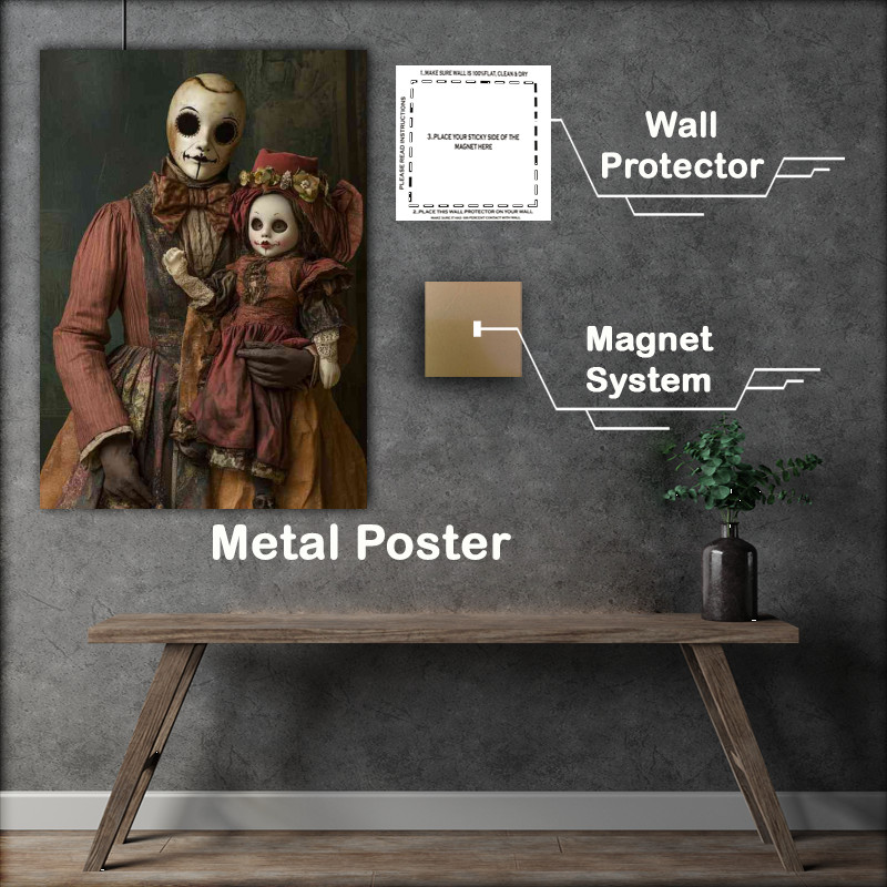 Buy Metal Poster : (The masked man and the crazy doll series)