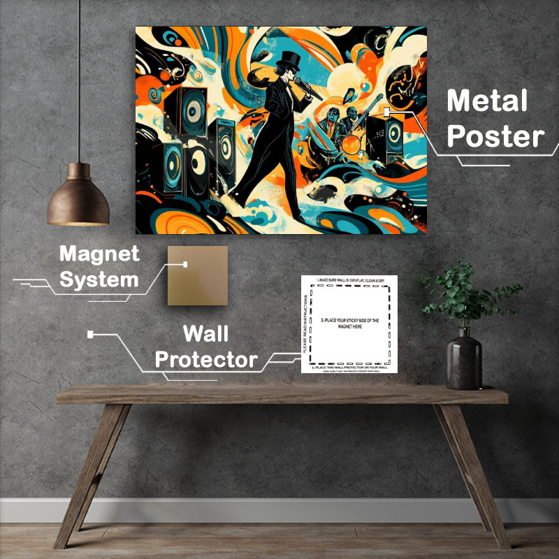 Buy Metal Poster : (A dynamic and stylized illustration of an art deco ba d5832267-e1c5-4220-a9ed-c7befe878e54)
