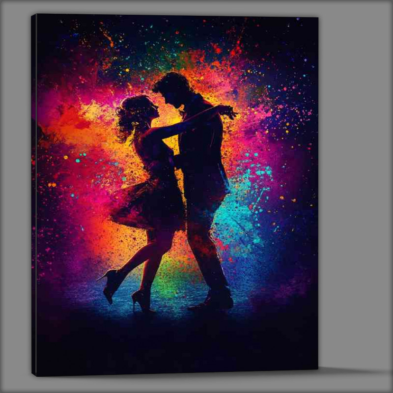 Buy Canvas : (Dancing the tango with colorful splashes of colours)