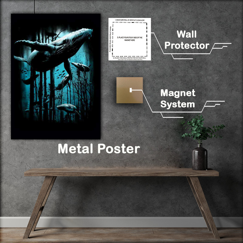 Buy Metal Poster : (Whale Forest)
