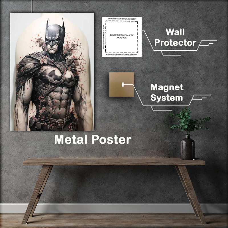 Buy Metal Poster : (Batman Japanese ink Dreams and Nightmares)
