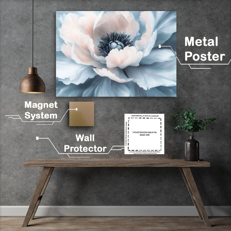 Buy Metal Poster : (Beautiful flower in the style of Claude Monet)