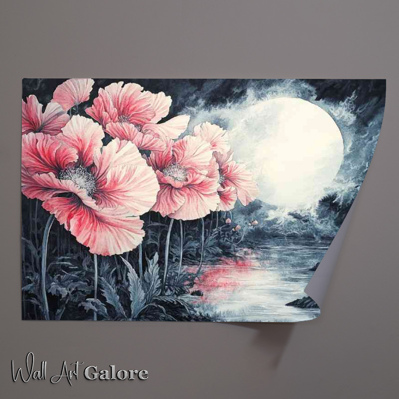 Buy Unframed Poster : (Watercolor painting of giant flowers)