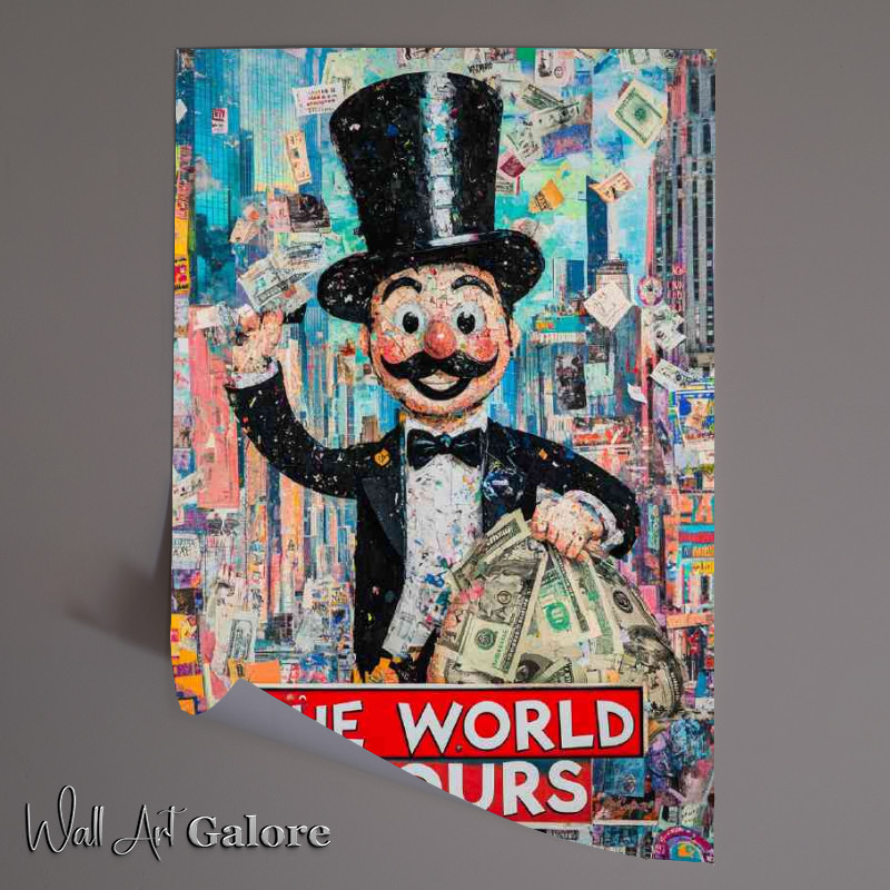 Buy Unframed Poster : (Graffitti artwork featuring the Monopoly man)