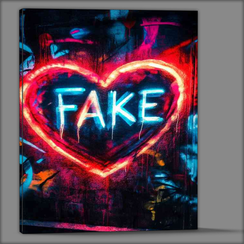 Buy Canvas : (Heart shaped graffiti piece its all fake)