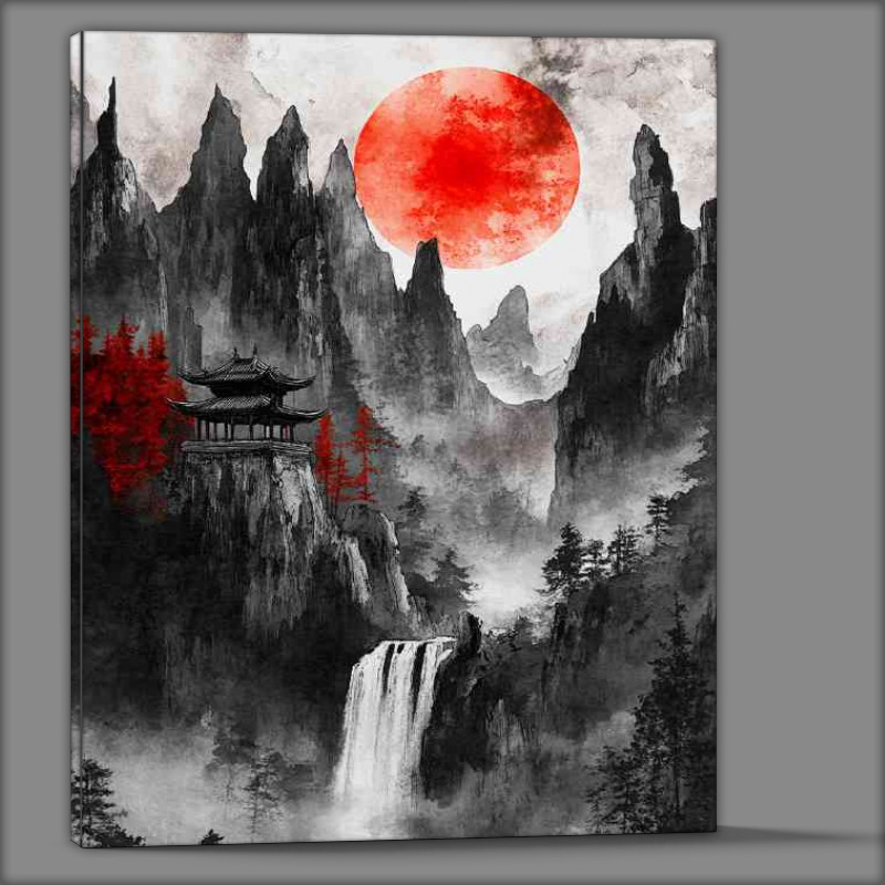 Buy Canvas : (Chinese landscape painting Pavilions and towers)