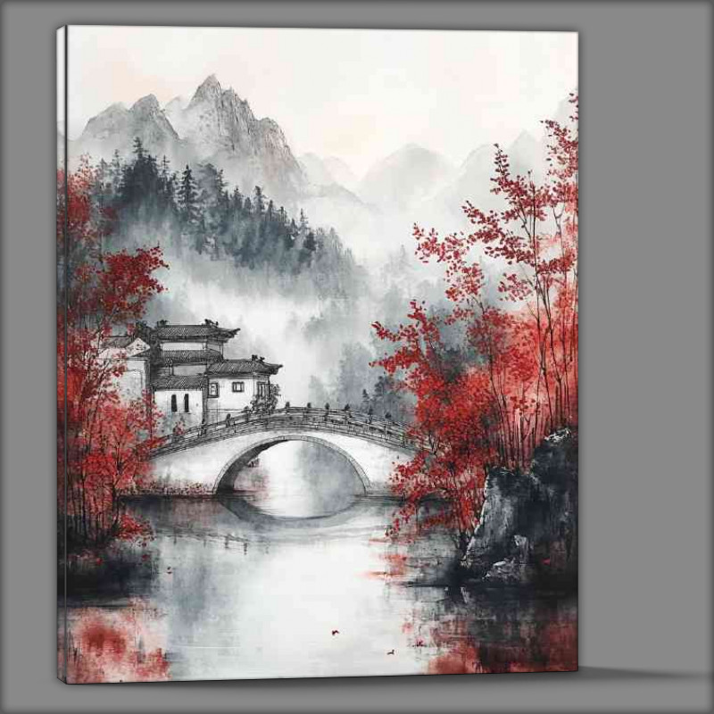 Buy Canvas : (Chinese traditional painting an ink and wash landscape)