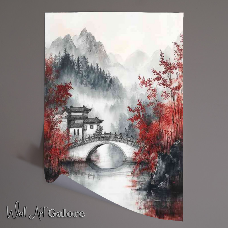 Buy Unframed Poster : (Chinese traditional painting an ink and wash landscape)