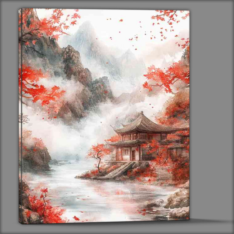 Buy Canvas : (Chinese traditional painting landscape painting in the mist)