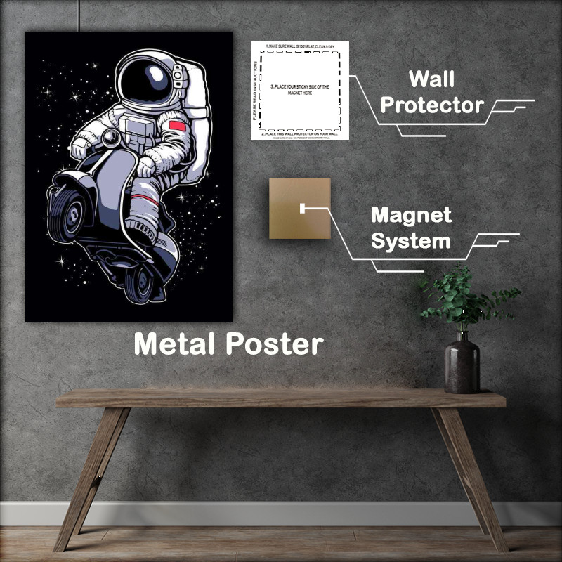 Buy Metal Poster : (Astronaut scooter)