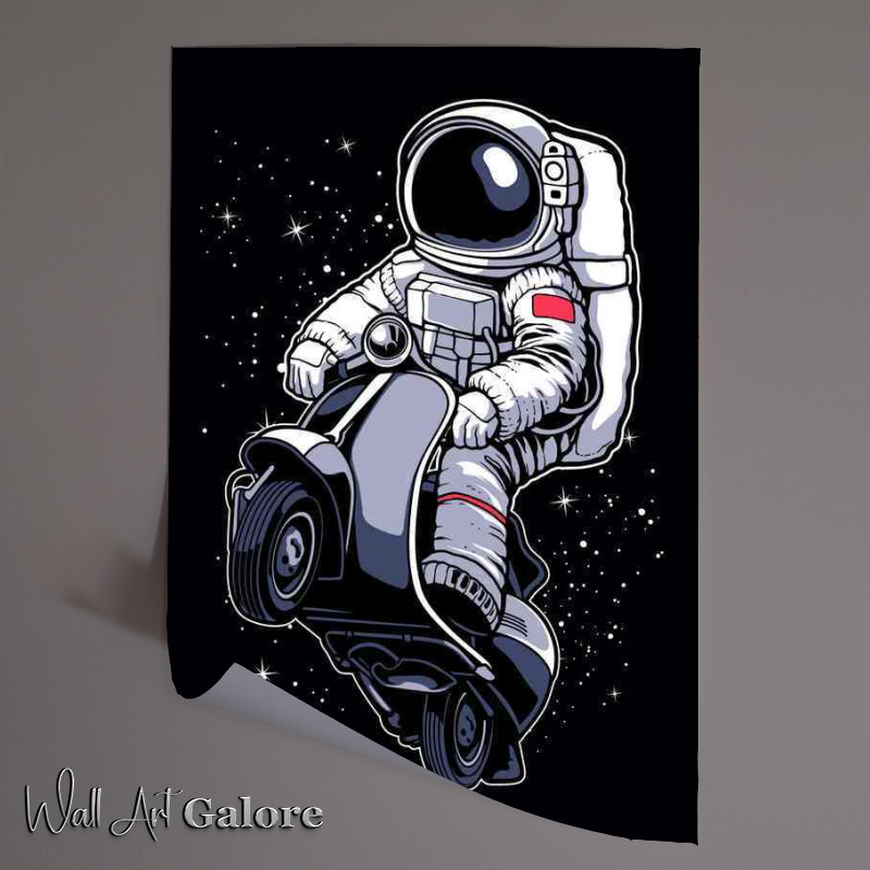 Buy Unframed Poster : (Astronaut scooter)