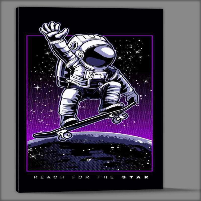 Buy Canvas : (Astronaut skateboard)