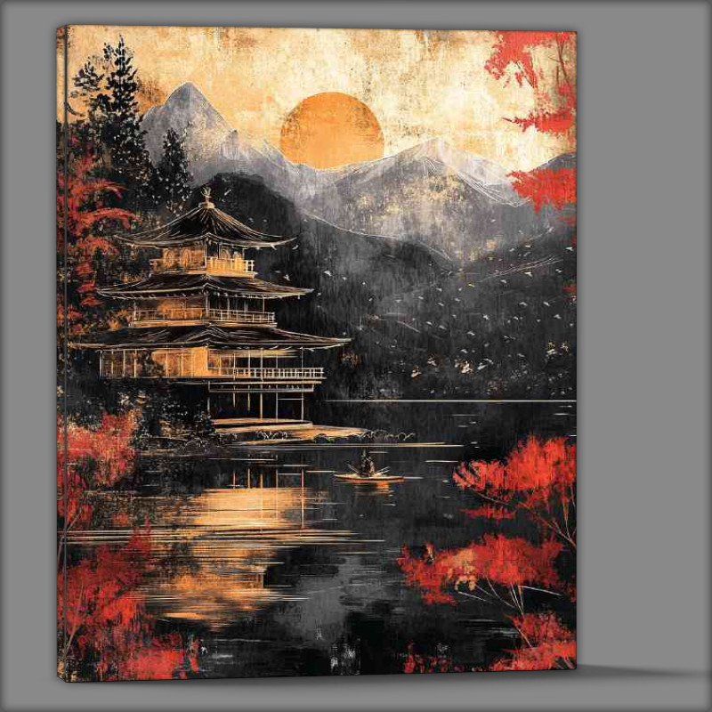 Buy Canvas : (Vintage Japanese postcard in the style of Kentaro)