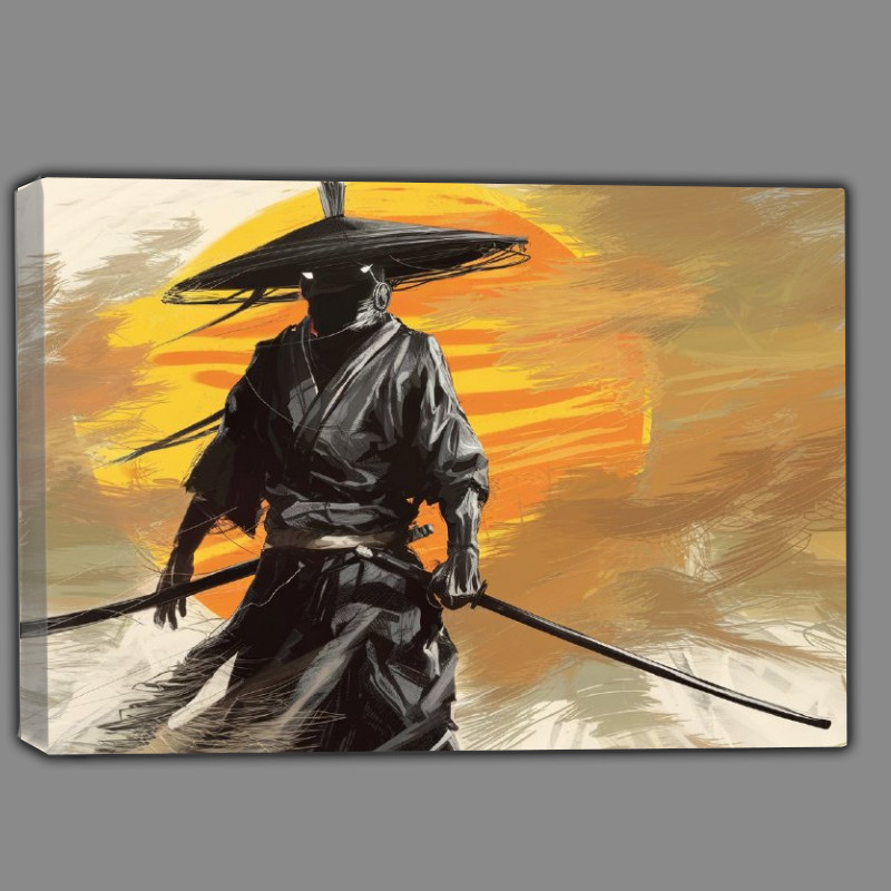 Buy Canvas : (Cinematic medium shot of a mysterious Warrior)