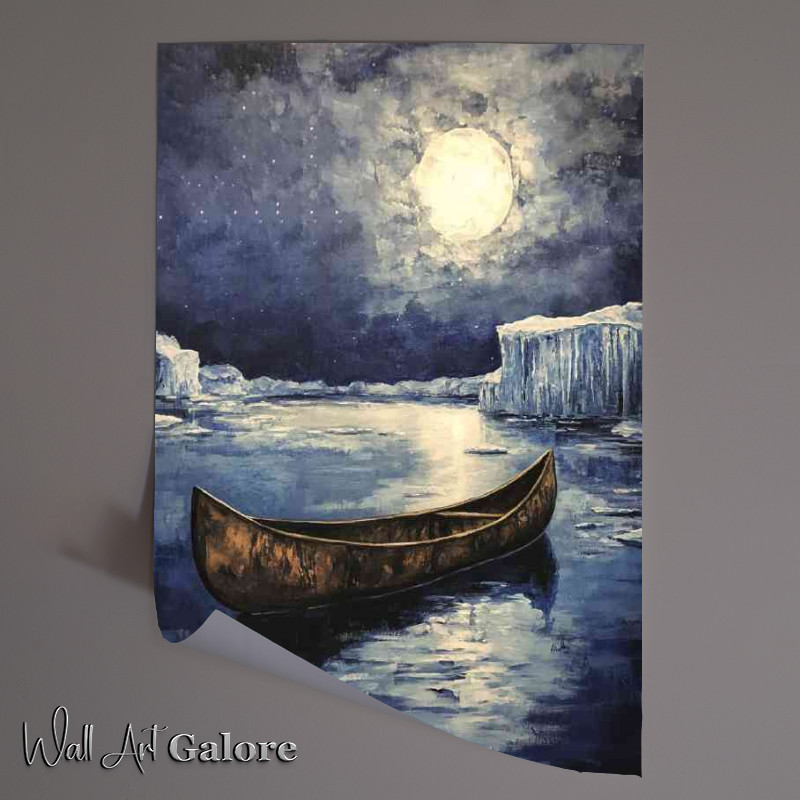 Buy Unframed Poster : (Canoe floating on the water)