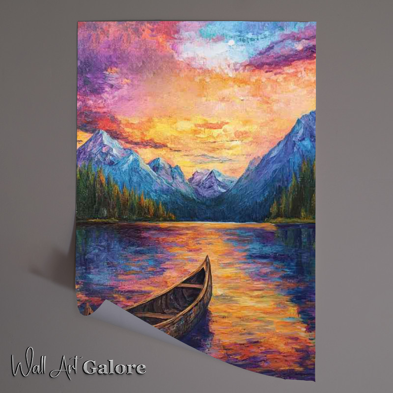 Buy Unframed Poster : (Lake with the old boat)
