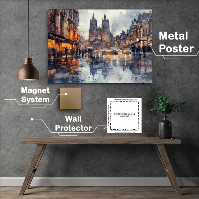 Buy Metal Poster : (Rainy day in york)