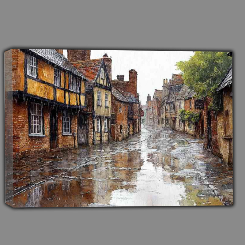 Buy Canvas : (Rainy day in york shambles)