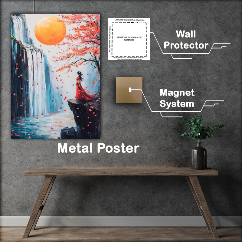 Buy Metal Poster : (Style of a Chinese ancient girl painting)