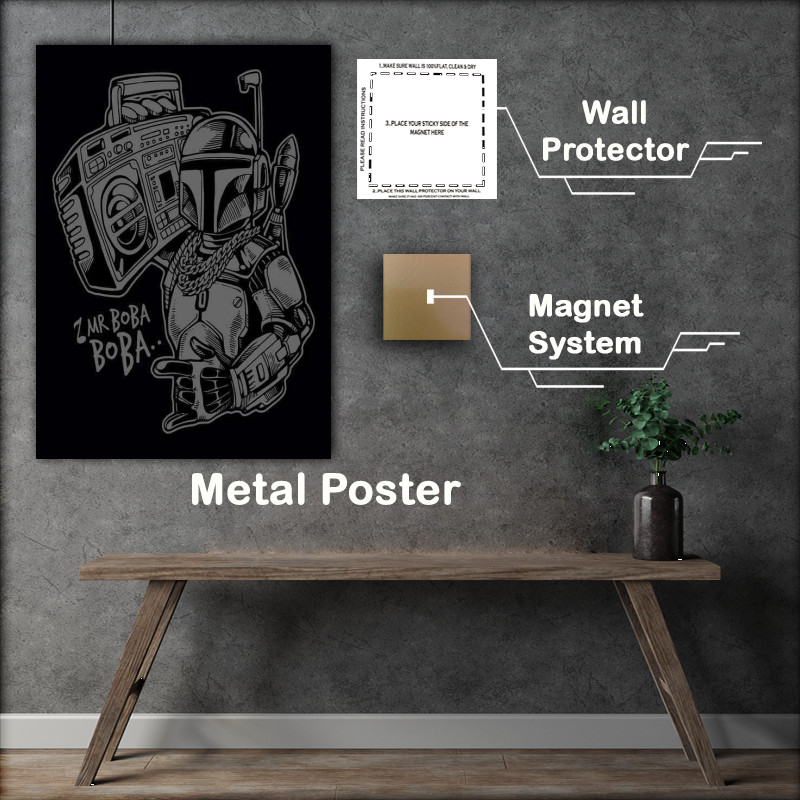 Buy Metal Poster : (Mr Boba boba BW)