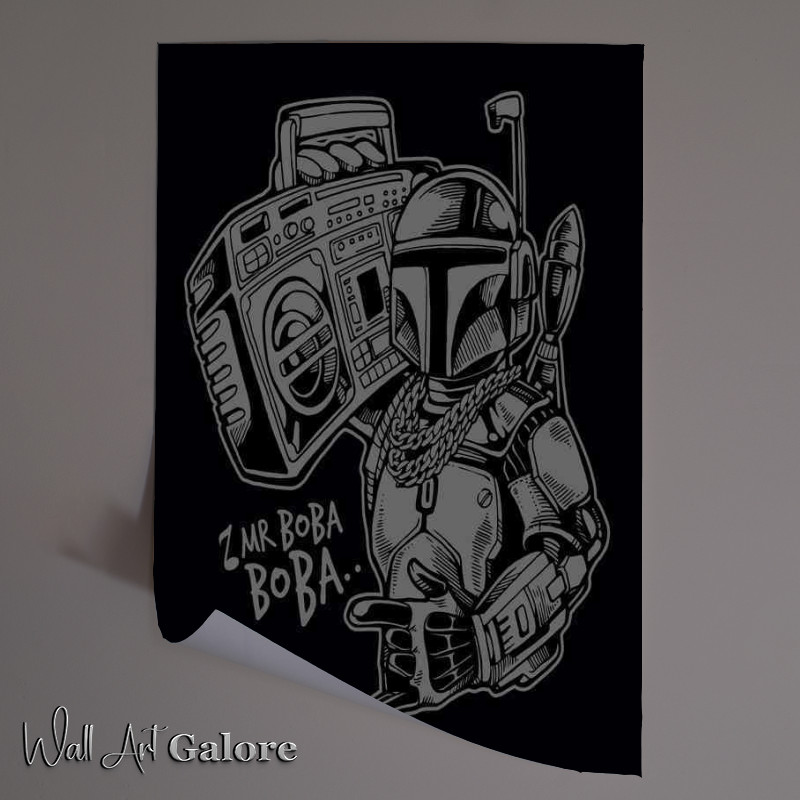 Buy Unframed Poster : (Mr Boba boba BW)