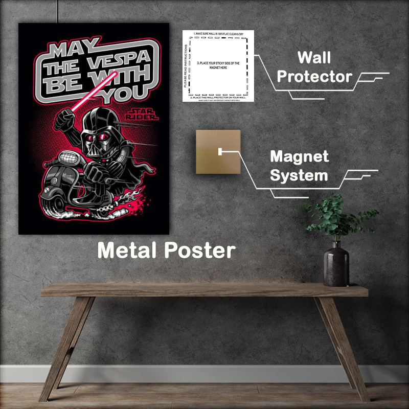 Buy Metal Poster : (My the vespa be with you)