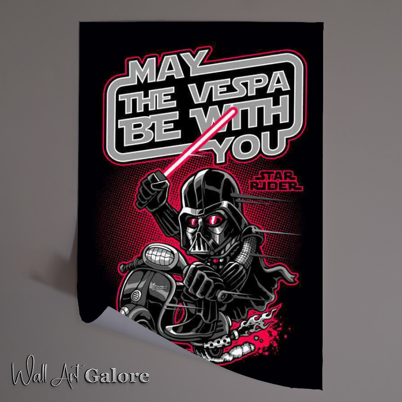 Buy Unframed Poster : (My the vespa be with you)