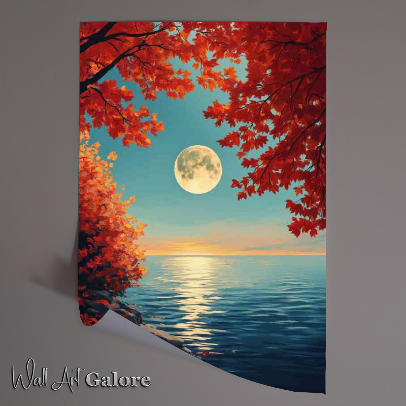 Buy Unframed Poster : (The bright moon shines on the turquoise sea)