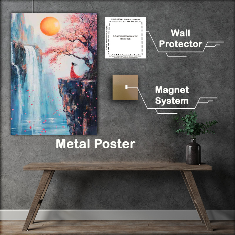 Buy Metal Poster : (Oil painting in the style of a Chinese ancient girl)