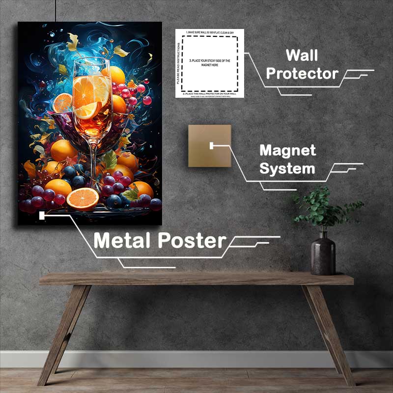 Buy Metal Poster : (Sparkling Berry Bliss Cocktail)