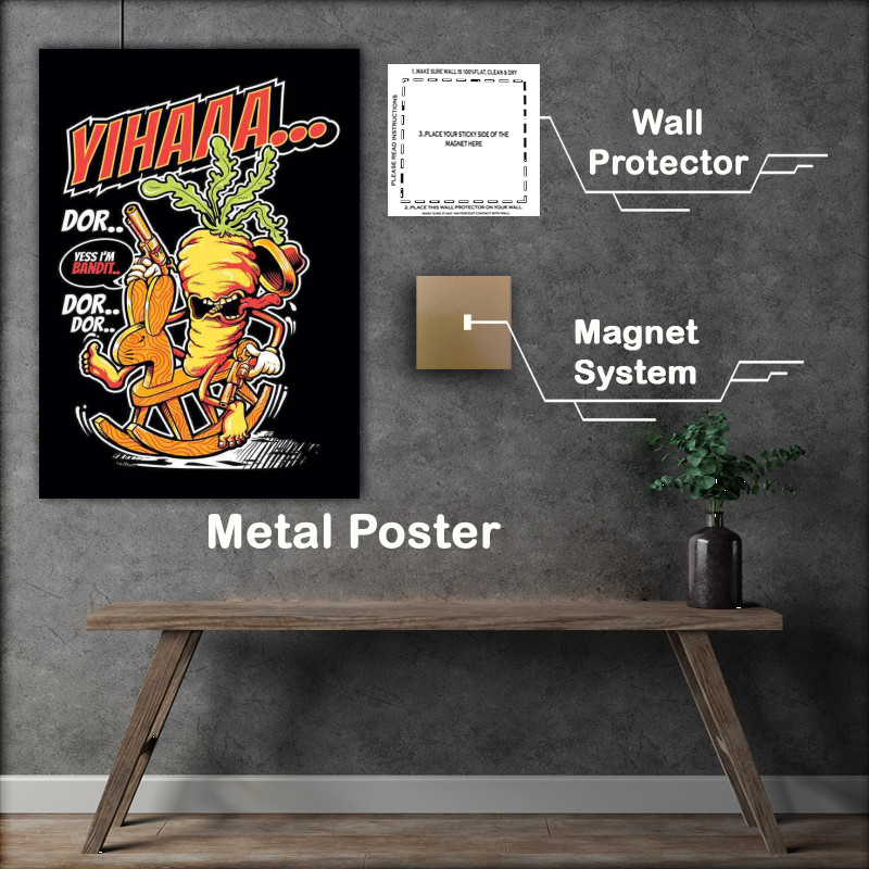 Buy Metal Poster : (cowboy carrot)