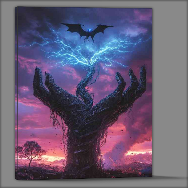 Buy Canvas : (Hands of darkness hands wrapped around an alien tree)