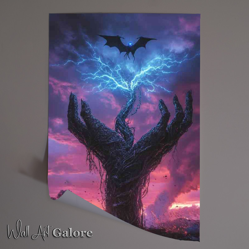Buy Unframed Poster : (Hands of darkness hands wrapped around an alien tree)