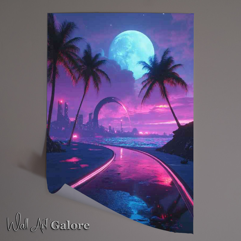 Buy Unframed Poster : (The road leading to the neon future)