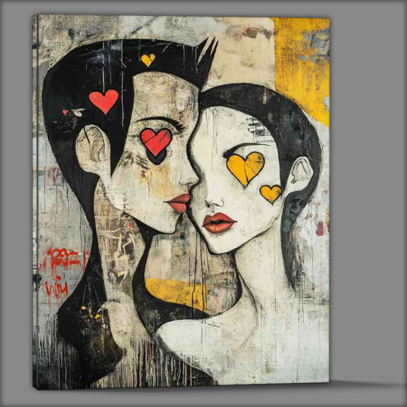 Buy Canvas : (A surreal portrait of two faces)