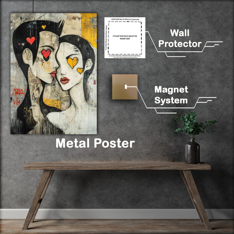 Buy Metal Poster : (A surreal portrait of two faces)