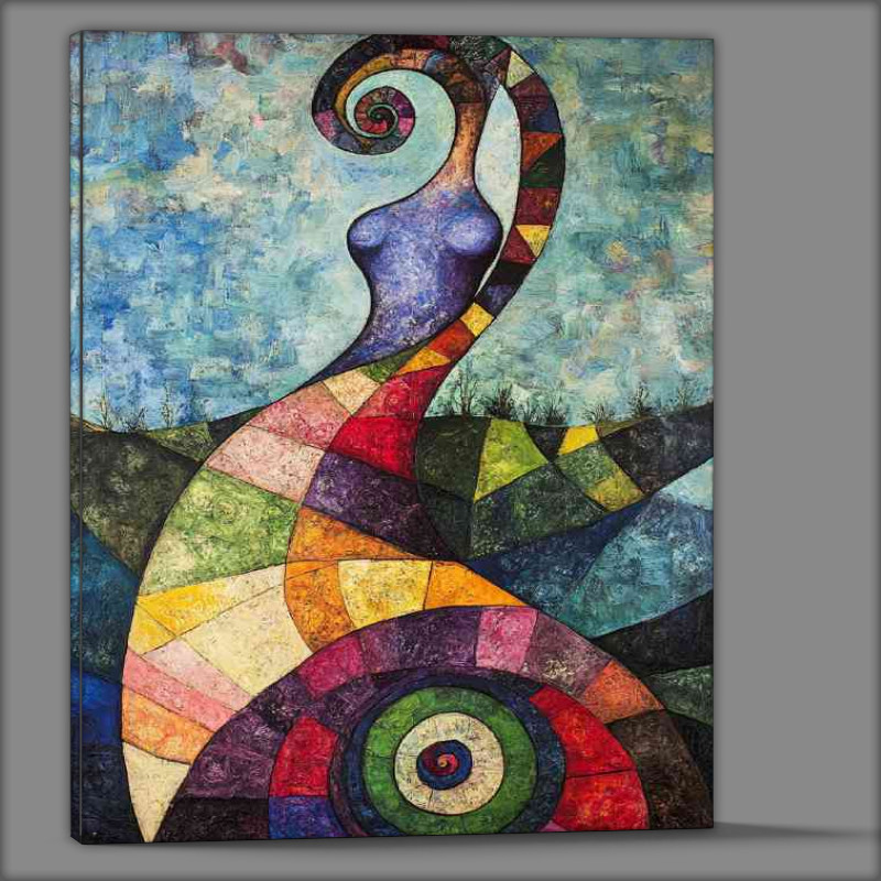 Buy Canvas : (A whimsical abstract female figure in the abstract shape)