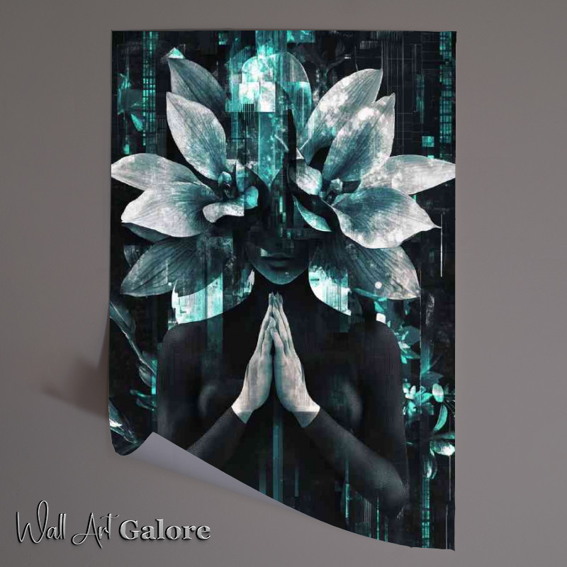 Buy Unframed Poster : (A glitch art style illustration of a woman)