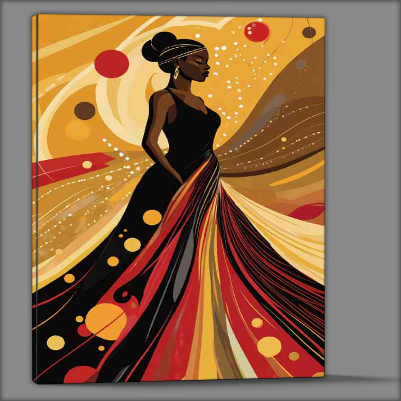 Buy Canvas : (Colorful African American woman in a long flowing dress)