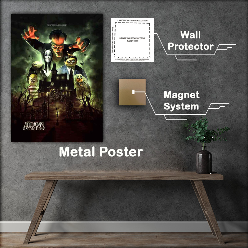 Buy Metal Poster : (Adams family green)