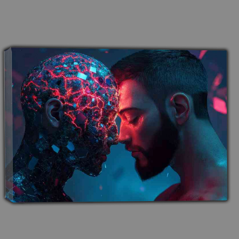 Buy Canvas : (Two men with their heads touching)