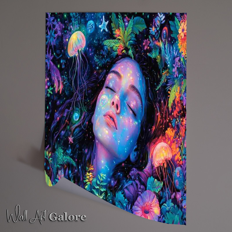 Buy Unframed Poster : (Beautiful colorful painting of an angelic woman)