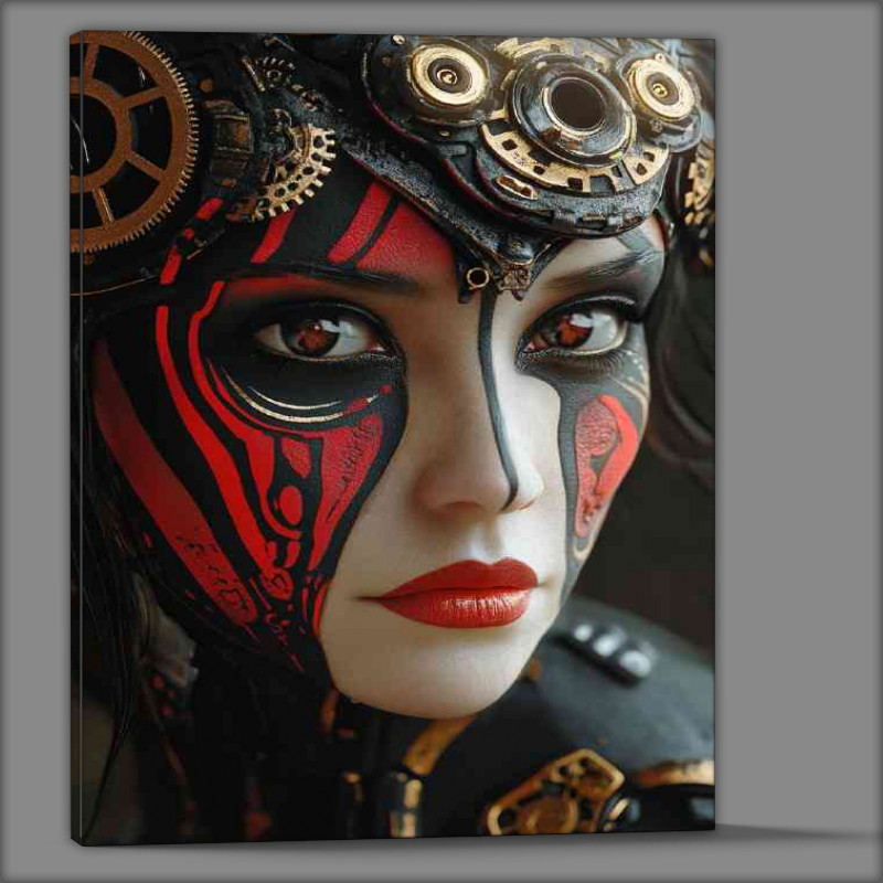 Buy Canvas : (Beautiful cyberpunk woman)