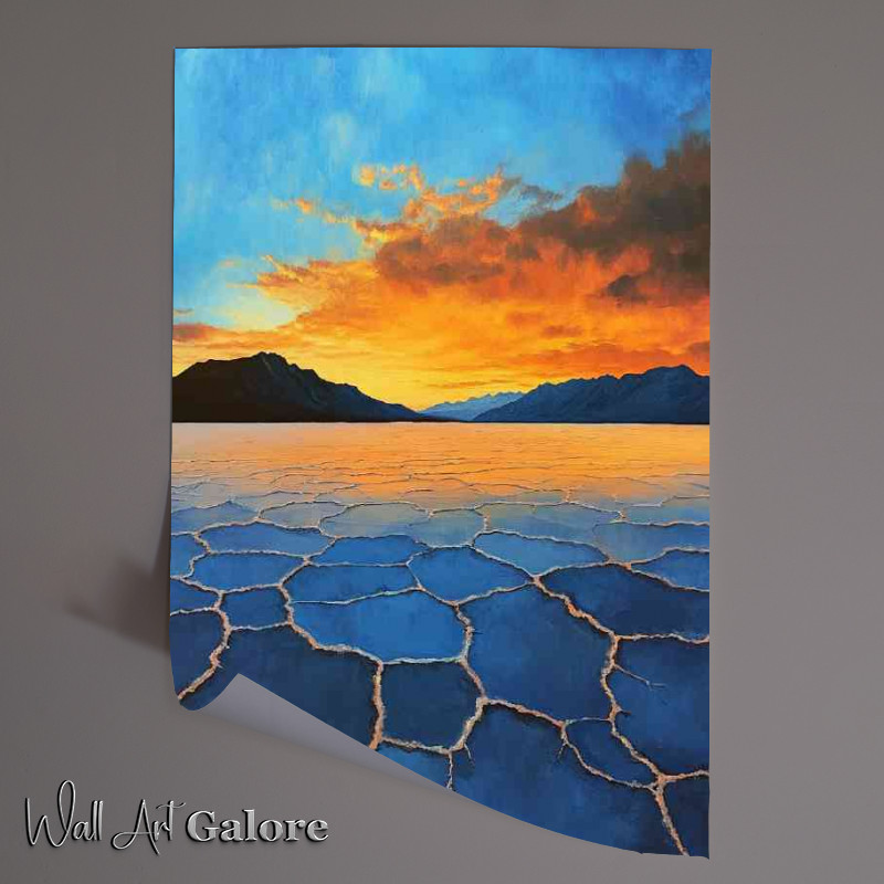 Buy Unframed Poster : (The vast salt flats at sunset)