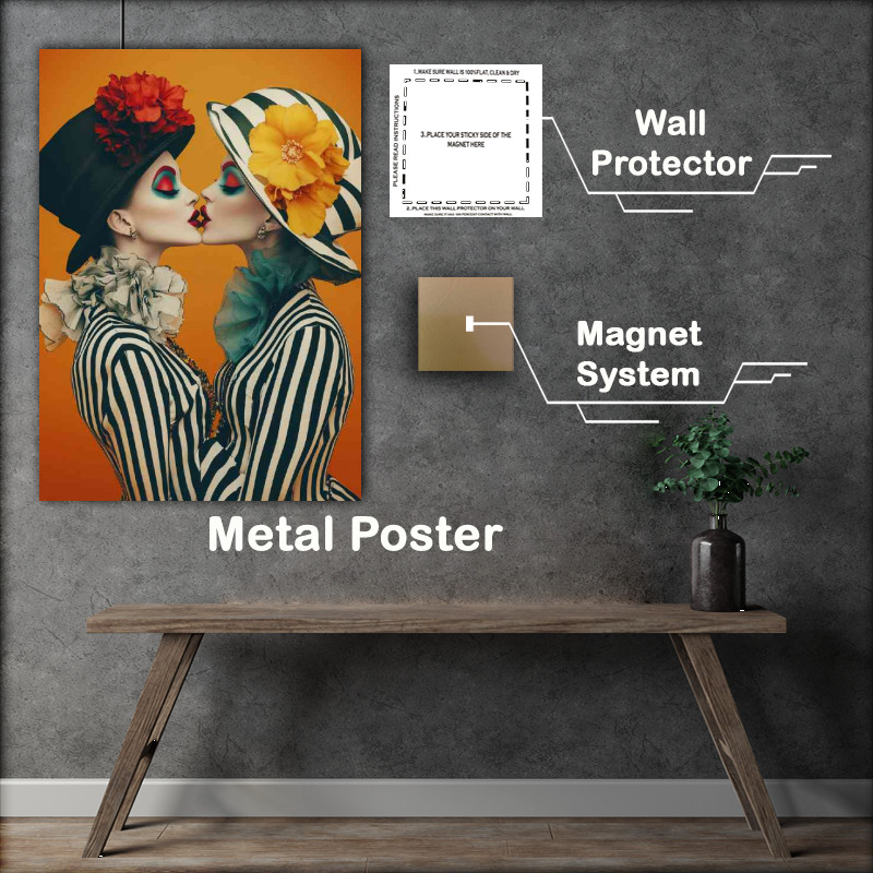 Buy Metal Poster : (Vogue style photoshoot it started with a kiss)
